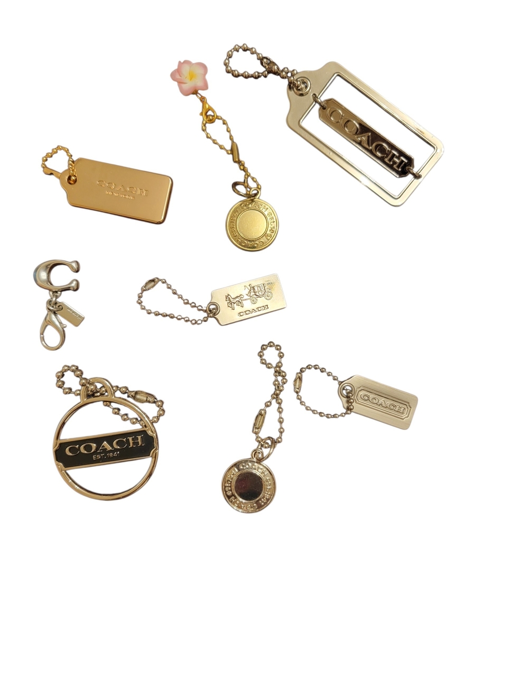 COACH Gold & Silver-Tone Hang Tag Bundle - Picture 1 of 2